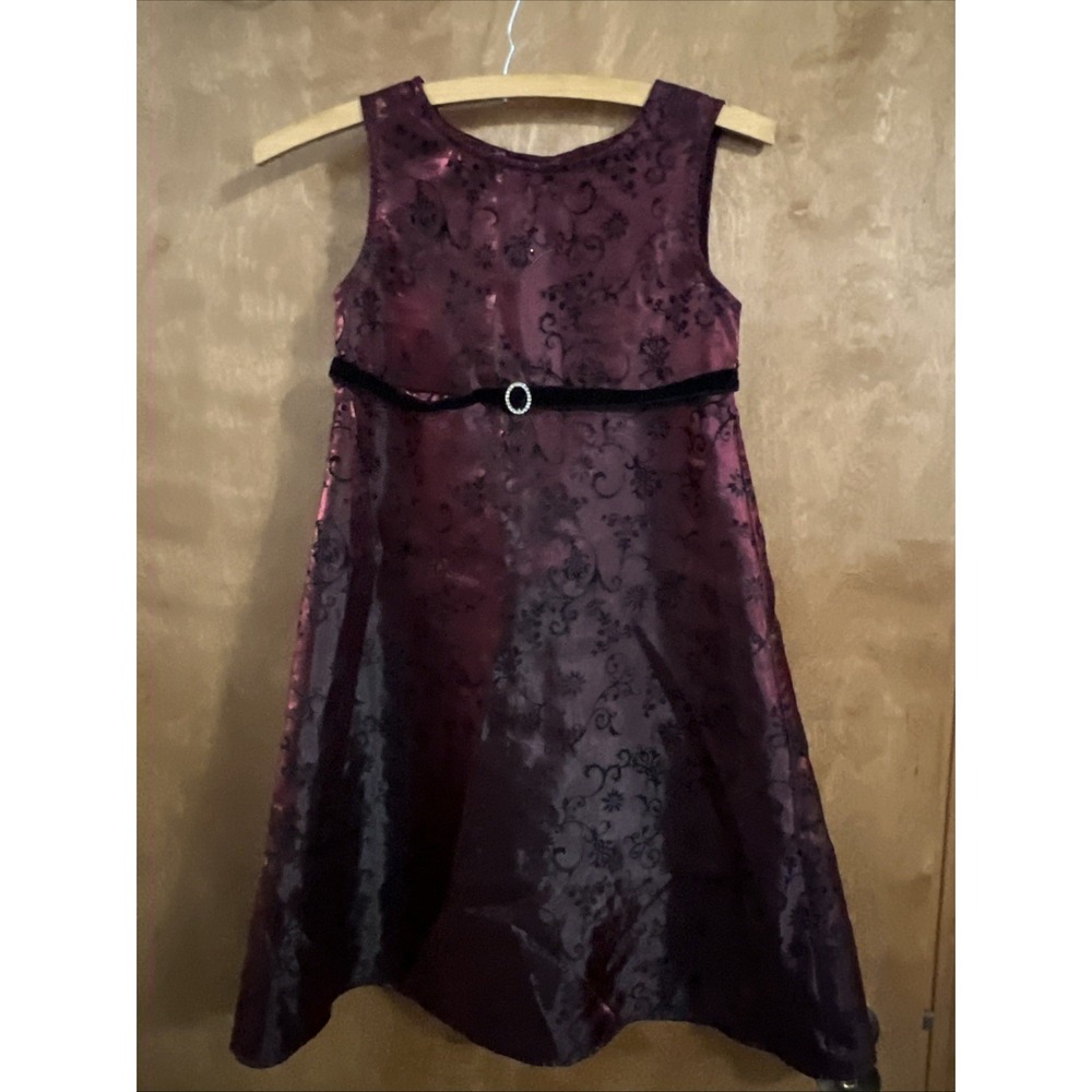 Perfectly Dressed Girls Sleeveless Holiday Social‎ Party Dress Size 7 Maroon